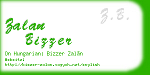 zalan bizzer business card